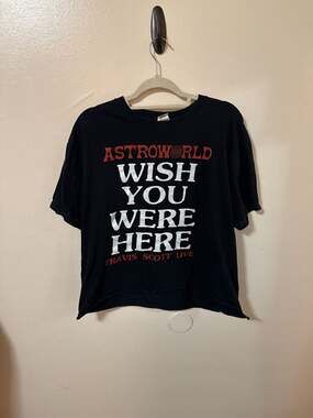 Travis Scott Astroworld Tour 'Wish You Were Here' Cropped T-Shirt
